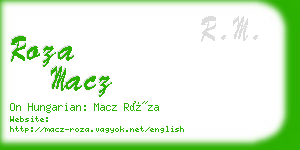 roza macz business card